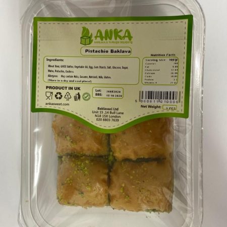 ANKA BAKLAVA WITH PISTACHIO 4 PIECES