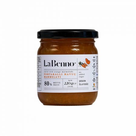 Atiye Lacin  Carrot with Orange Marmalade (Şeker İlavesiz Portakallı Havuç Marmelatı) 220g