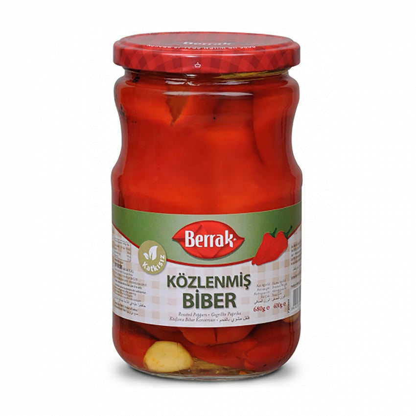 Berrak Kozlenmis Biber Butun – Roasted Peppers Jar 720 ml_63076a5f7cc04.jpeg Berrak Kozlenmis Biber Butun - Roasted Peppers Jar 720 ml - Image 1