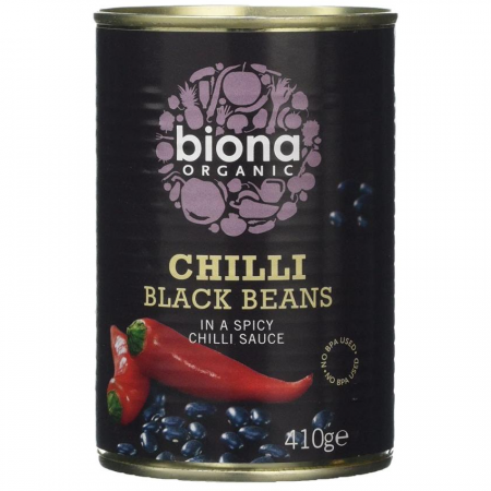 Biona Organic Chilli Black Beans Can 410 gr