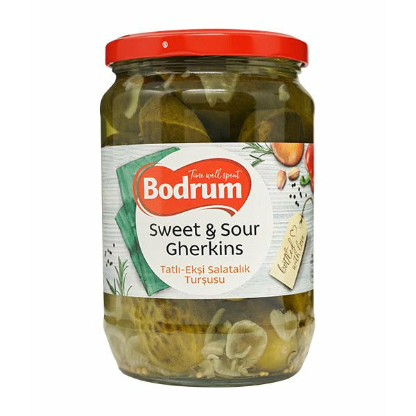 Bodrum Gherkins Sweet & Sour (Tatli & Eksi Salatalik Tursusu) 950g_63076f31c39d9.jpeg Bodrum Gherkins Sweet & Sour (Tatli & Eksi Salatalik Tursusu) 950g - Image 1