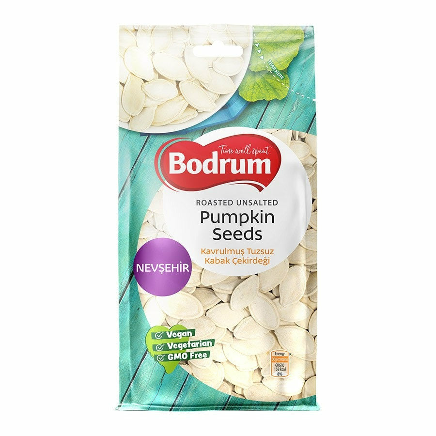 Bodrum Pumpkin Seeds Roasted Unsalted Nevsehir (Tuzsuz Kabak Cekirdegi) 200g_63075c3b921b3.jpeg Bodrum Pumpkin Seeds Roasted Unsalted Nevsehir (Tuzsuz Kabak Cekirdegi) 200g - Image 1