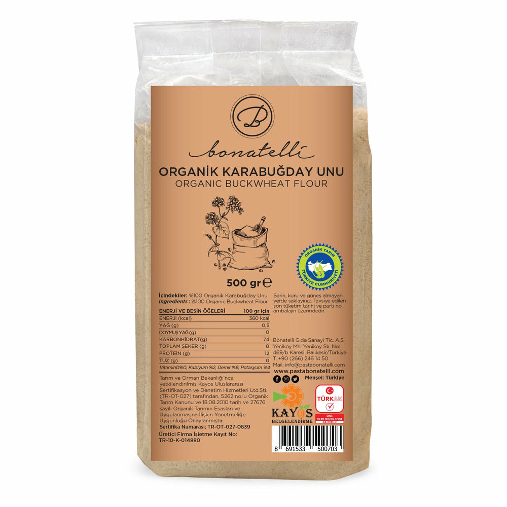 Bonatelli Organik Karabugday Unu (Organic Buckwheat Flour) 500 Gr_630769f554a6e.jpeg Bonatelli Organik Karabugday Unu (Organic Buckwheat Flour) 500 Gr - Image 1