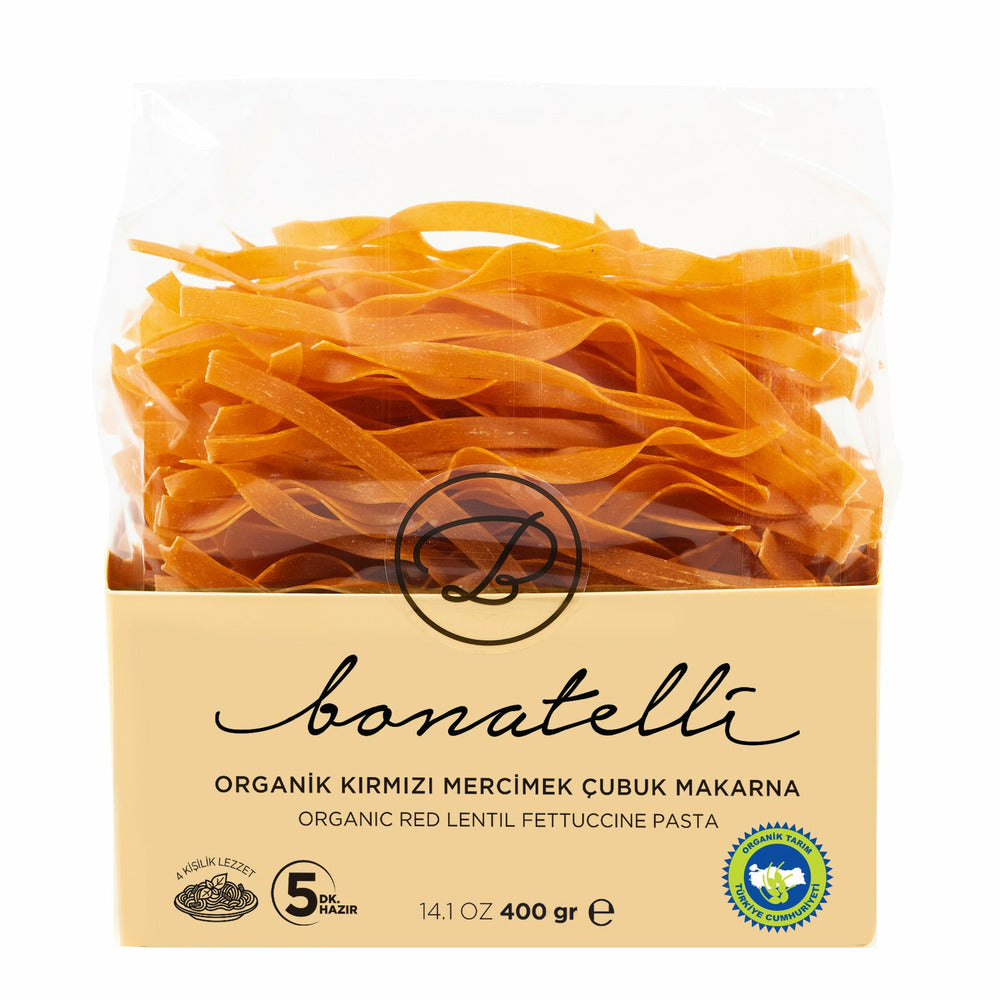 Bonatelli Organik Kirmizi Mercimek Cubuk Makarna (Organic Red Lentil Fettucine Pasta) 400 Gr_6307666832c66.jpeg Bonatelli Organik Kirmizi Mercimek Cubuk Makarna (Organic Red Lentil Fettucine Pasta) 400 Gr - Image 1