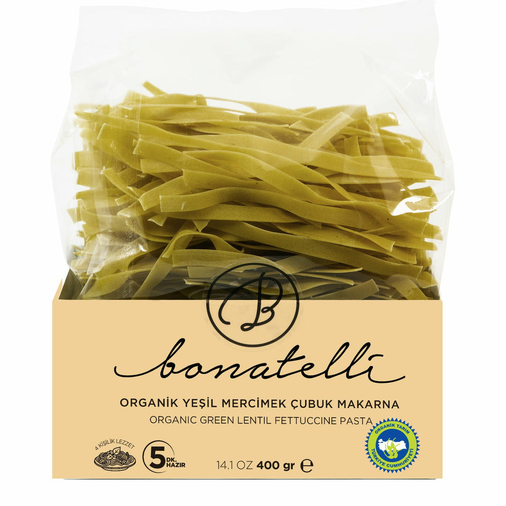 Bonatelli Organik Yesil Mercimek Cubuk Makarna (Organic Green Lentil Fettucine Pasta) 400 Gr_630768a5ac4d4.jpeg Bonatelli Organik Yesil Mercimek Cubuk Makarna (Organic Green Lentil Fettucine Pasta) 400 Gr - Image 1
