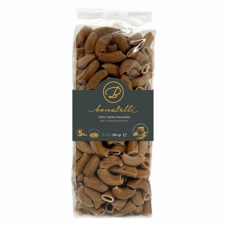 Bonatelli Spelt Boru Makarna Vegan  (Spelt Rigatoni Pasta Vegan) 350 Gr