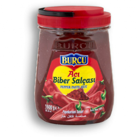 Burcu Hot Pepper Paste (Aci Biber Salcasi) 1600g