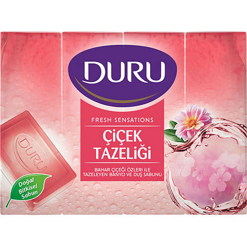 Duru Fresh Sensation Flower Infusion Shower Bar 4*150gr_630767fc689e9.jpeg Duru Fresh Sensation Flower Infusion Shower Bar 4*150gr - Image 1