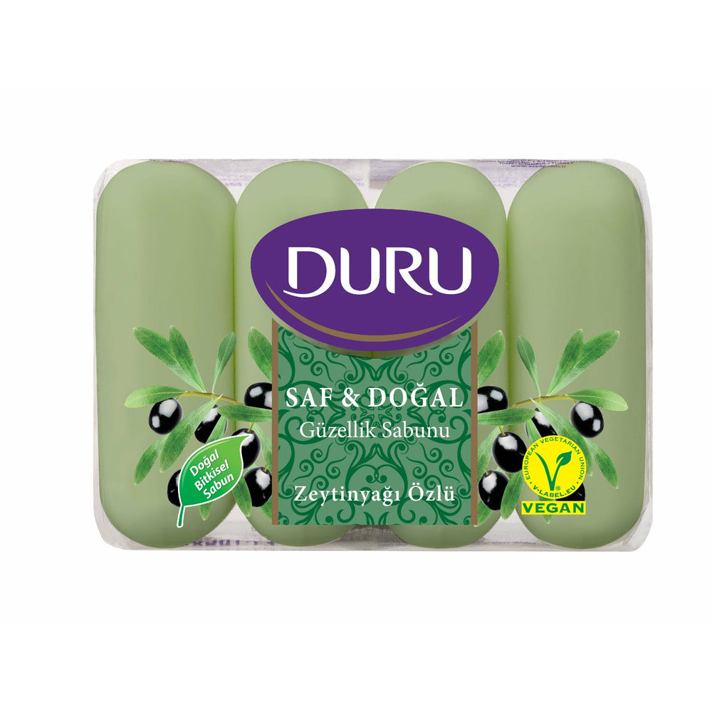 Duru Pure&Natural Hand Soap Green (Olive Oil) 4*70 Gr_63075a887f300.jpeg Duru Pure&Natural Hand Soap Green (Olive Oil) 4*70 Gr - Image 1