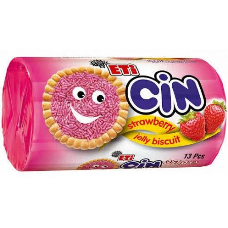 Eti Cin Strawberry Jelly Biscuits 13 Pieces 325 Gr