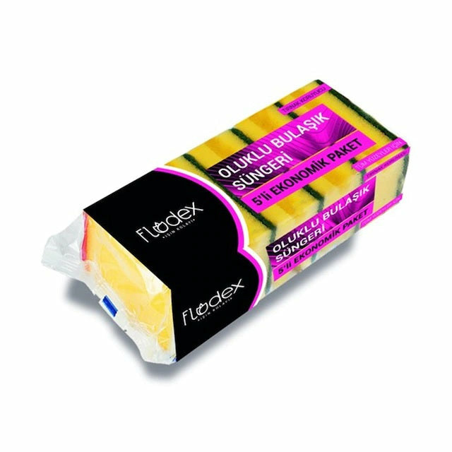Flodex Cleaning Sponge 5 pcs_6307655ca1570.jpeg Flodex Cleaning Sponge 5 pcs - Image 1