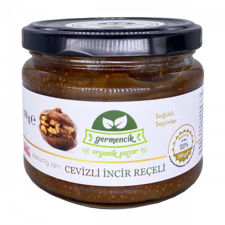 Germencik Organik Fig Jam with Walnut 420g (Cevizli Incir Receli)