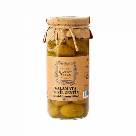 Hatice Teyze Kalamata Green Olives (Kalamata Yesil Zeytin) 420 Gr