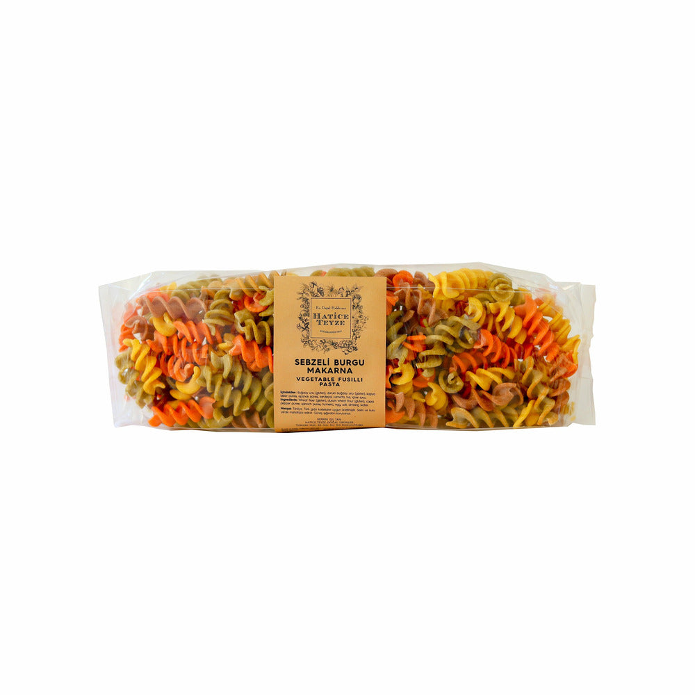 Hatice Teyze Vegetable Fusilli Pasta (Sebzeli Burgu Makarna) 300 g_63076a43bd09c.jpeg Hatice Teyze Vegetable Fusilli Pasta (Sebzeli Burgu Makarna) 300 g - Image 1