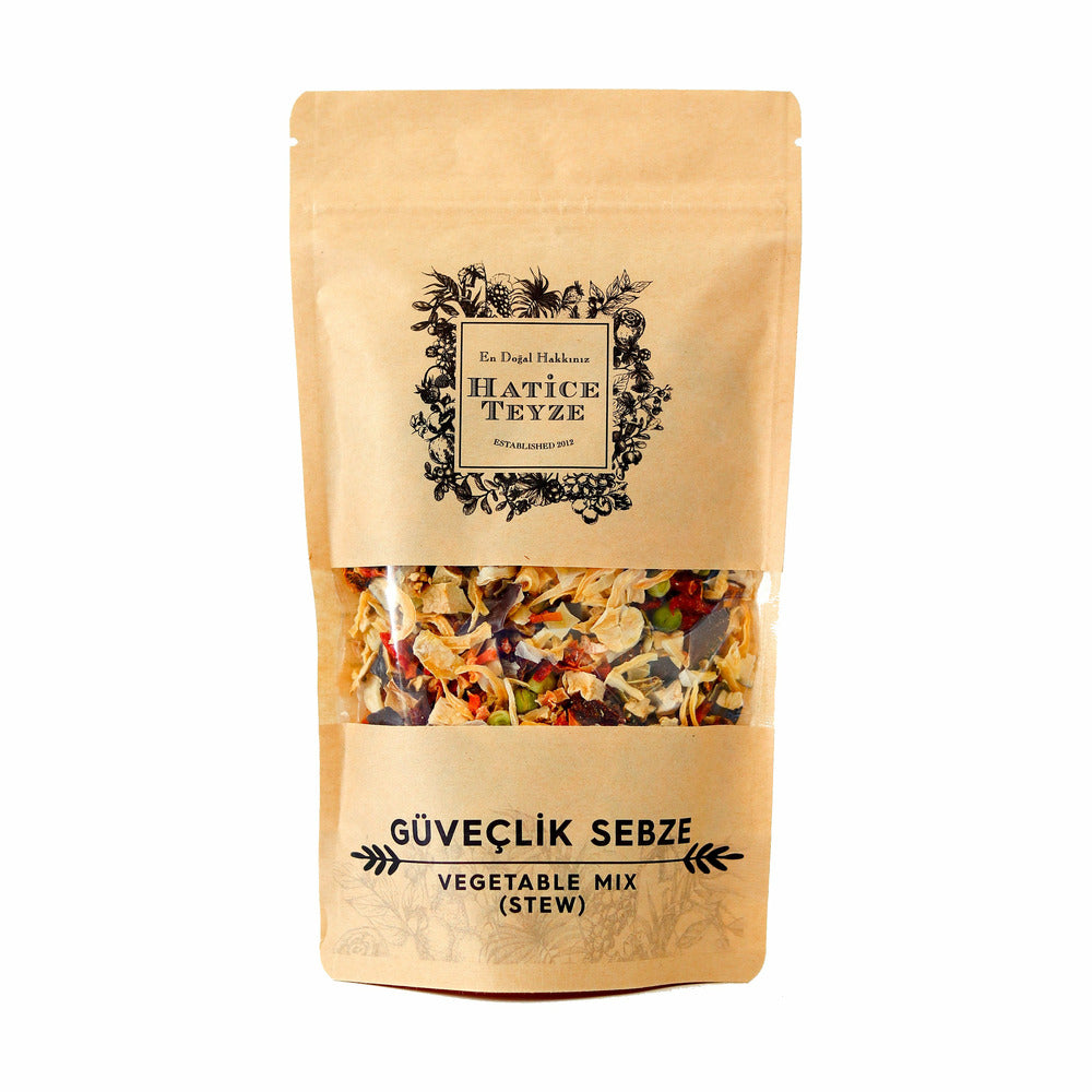Hatice Teyze Vegetable Mix Stew (Guveclik Sebze Karisimi) 100g_6307617149205.jpeg Hatice Teyze Vegetable Mix Stew (Guveclik Sebze Karisimi) 100g - Image 1