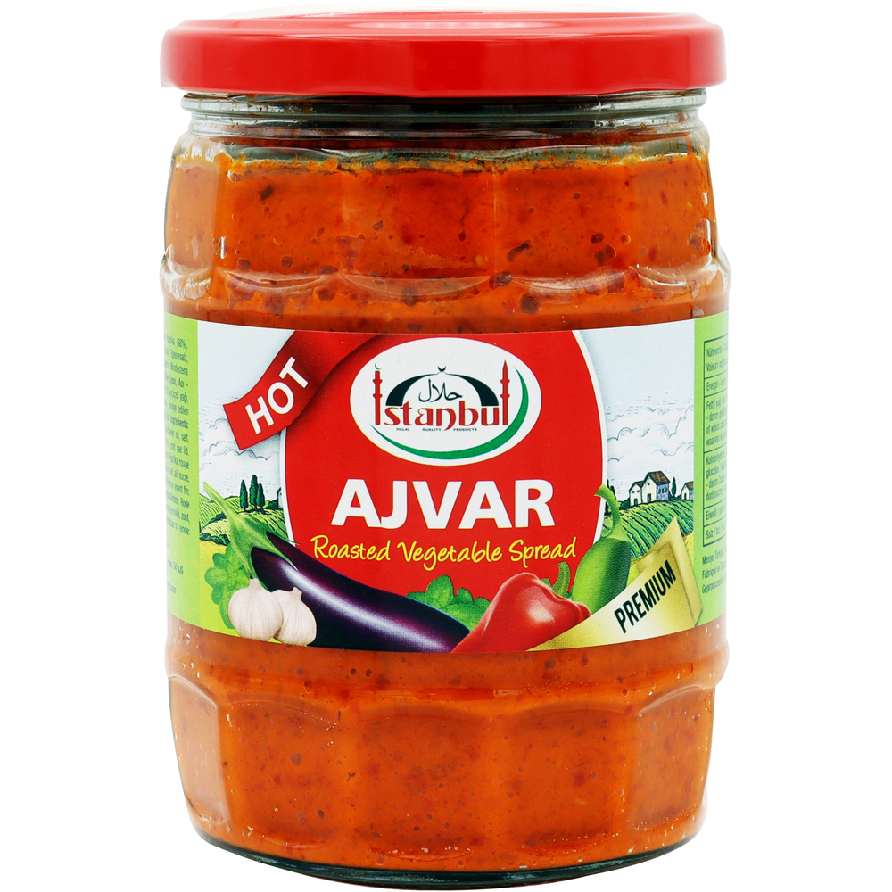 Istanbul Ajvar Premium Roasted Vegetable Spread Hot 535 Gr_630765eba9798.png Istanbul Ajvar Premium Roasted Vegetable Spread Hot 535 Gr - Image 1