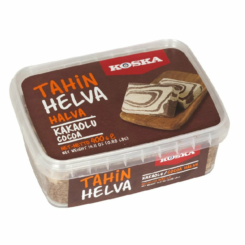 Koska Halva with Cocoa (Kakaolu Helva) 400g_63076176c0e59.jpeg Koska Halva with Cocoa (Kakaolu Helva) 400g - Image 1