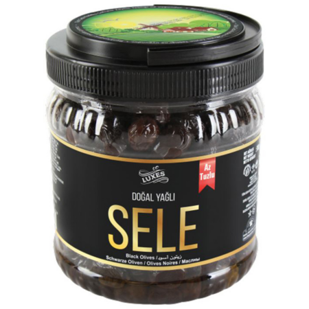 Koy Sefasi Luxes Black Sele Olives (Az Tuzlu)  Pet 700 Gr