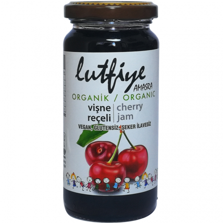 Lütfiye Amasra Organic  Cherry Jam (Organik  Vişne Reçeli) 280g