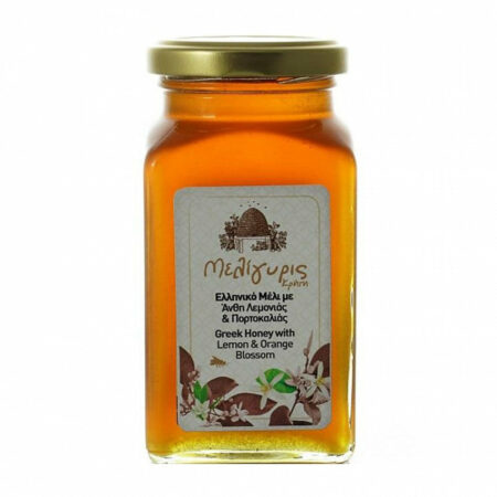 Meligyris Crete Greek Valley's Honey  Lemon & Orange  450Gr