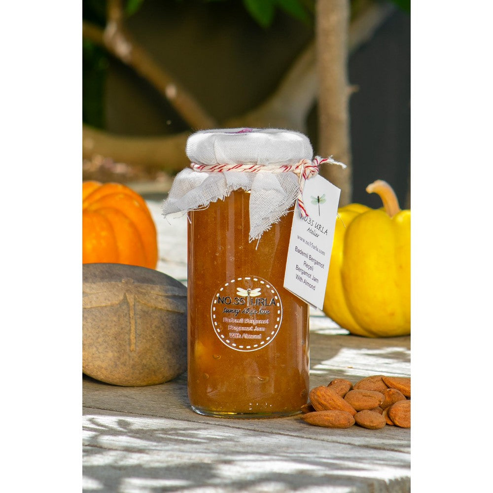 No 35 Urla Bademli Bergamot Receli Ev Yapımı Doğal (Bergamot Jam With Almond Homemade Natural) 200g_630768b039edb.jpeg No 35 Urla Bademli Bergamot Receli Ev Yapımı Doğal (Bergamot Jam With Almond Homemade Natural) 200g - Image 1