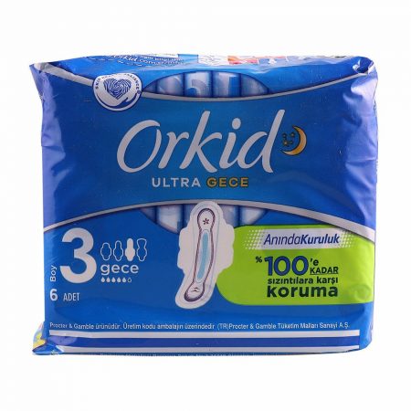 Orkid Ultra Night Sanitary Towel 6 pcs