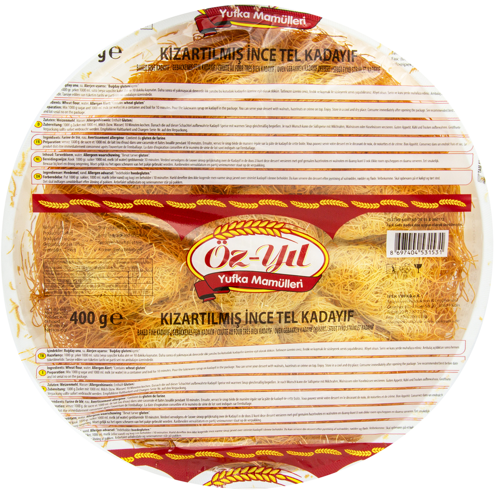 Ozyil Kizartilmis Ince Tel Kadayif 400 Gr_6307614fc2fa5.png Ozyil Kizartilmis Ince Tel Kadayif 400 Gr - Image 1