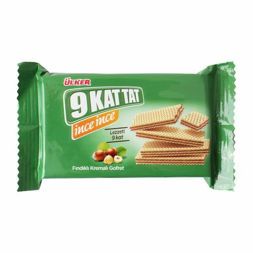 Ulker 9 Kat Tat İnce İnce Wafer With Hazelnut Cream 39 Gr_630768482a951.jpeg Ulker 9 Kat Tat İnce İnce Wafer With Hazelnut Cream 39 Gr - Image 1