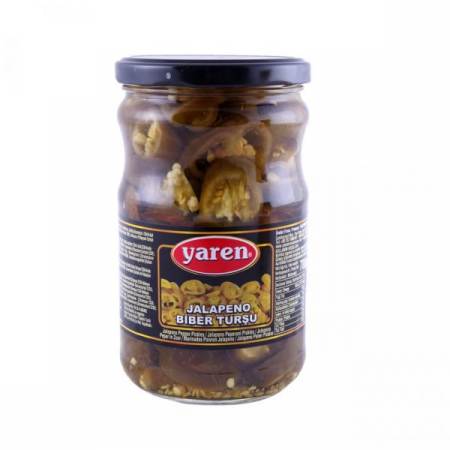 Yaren Jalapeno Pepper Sliced Pickle 720 Gr