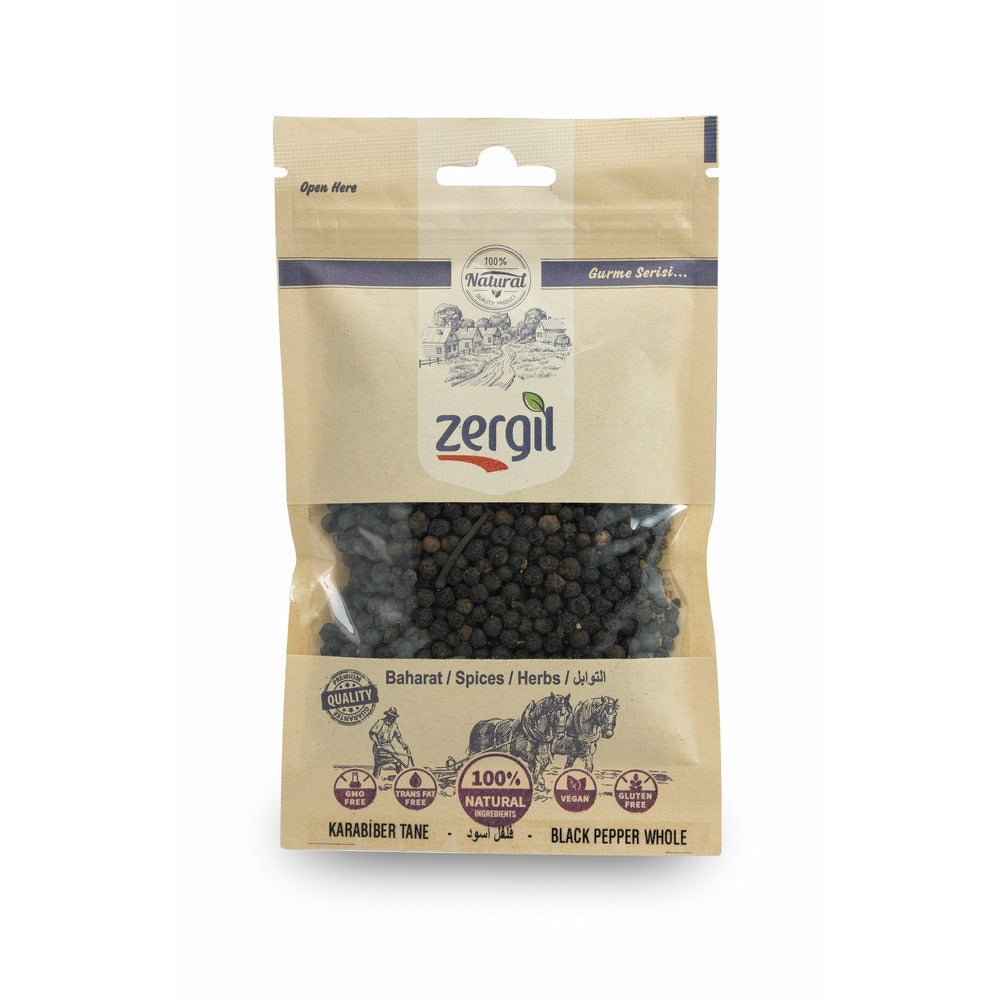 Zergil Black Pepper Whole (Tane Karabiber) 60g_630767cf4d394.jpeg Zergil Black Pepper Whole (Tane Karabiber) 60g - Image 1